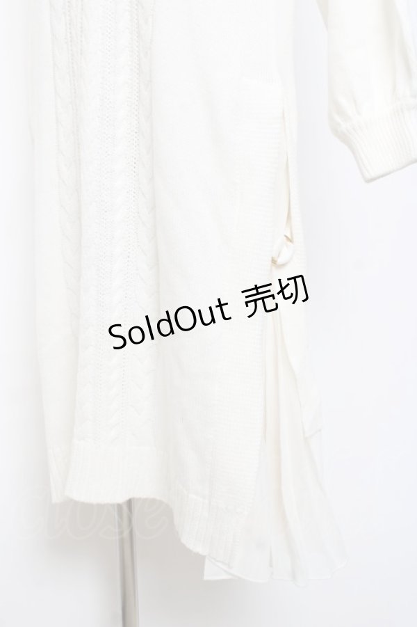 画像3: axes femme / スリットロングニットワンピ M キナリ Y-25-12-11-056-AX-OP-SZ-ZI (3)