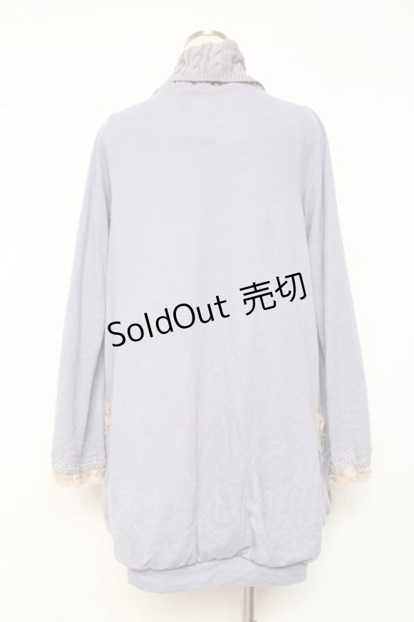 画像2: axes femme / 雪の結晶プリントチュニ  サックス Y-25-12-11-057-AX-OP-SZ-ZY (2)