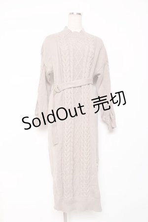 画像: axes femme / 裾ボタンニットワンピース M モカ Y-25-12-11-058-AX-OP-SZ-ZY