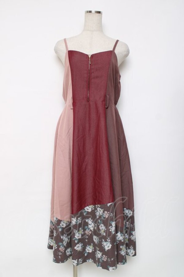 画像1: axes femme / パッチワークワンピース M アワピンク Y-25-12-11-059-AX-OP-SZ-ZI (1)