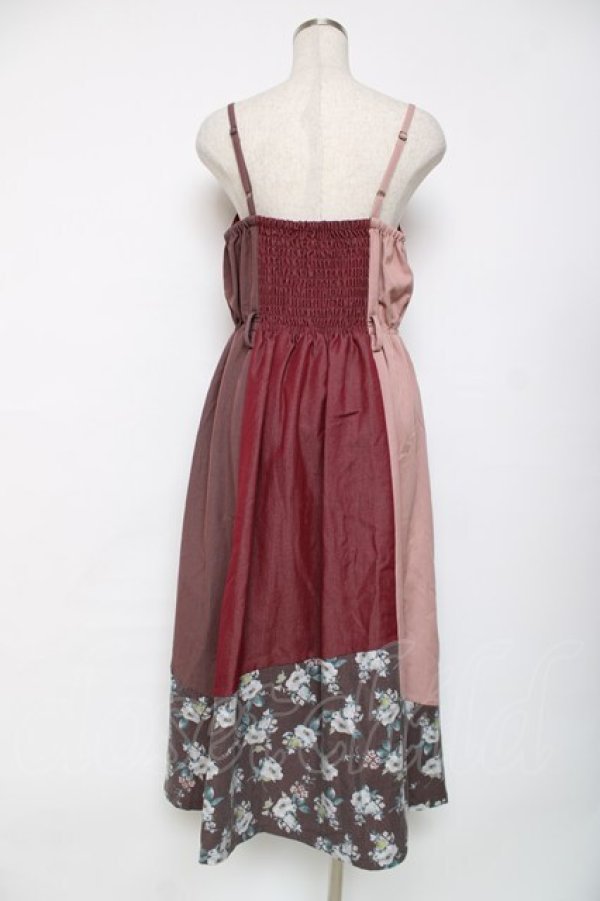 画像2: axes femme / パッチワークワンピース M アワピンク Y-25-12-11-059-AX-OP-SZ-ZI (2)