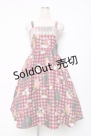 画像: axes femme POETIQUE / フリュイ・コンフィ柄ワンピース  ワイン Y-25-12-11-060-AX-OP-SZ-ZS