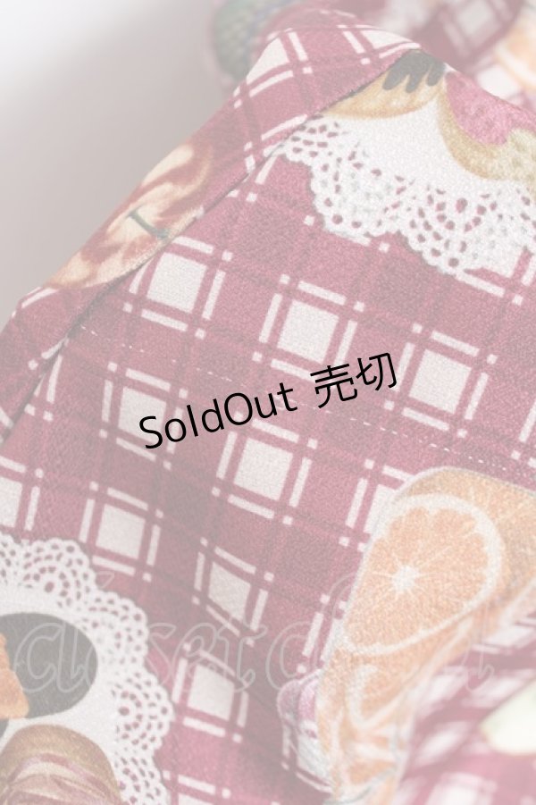 画像4: axes femme POETIQUE / フリュイ・コンフィ柄ワンピース  ワイン Y-25-12-11-060-AX-OP-SZ-ZS (4)