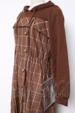 画像3: axes femme / パーカードッキングワンピース M 茶 Y-25-12-11-061-AX-OP-SZ-ZY (3)