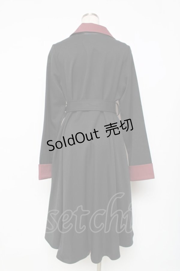 画像2: Favorite / 文豪ストレイドッグス×Favoriteコラボ 中原中也モチーフ開襟フィッシュテールワンピース  黒 Y-25-12-11-062-LO-OP-SZ-ZY (2)