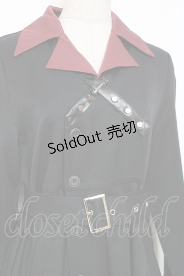 画像3: Favorite / 文豪ストレイドッグス×Favoriteコラボ 中原中也モチーフ開襟フィッシュテールワンピース  黒 Y-25-12-11-062-LO-OP-SZ-ZY (3)