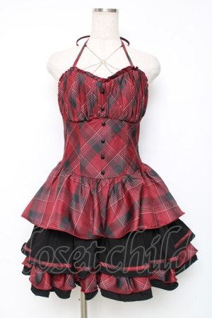 画像: To Alice / BlackShamrock/パンクロックティアードジャンパースカート  赤 Y-25-12-11-064-LO-OP-SZ-ZY