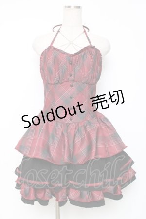 画像: To Alice / BlackShamrock/パンクロックティアードジャンパースカート  赤 Y-25-12-11-064-LO-OP-SZ-ZY