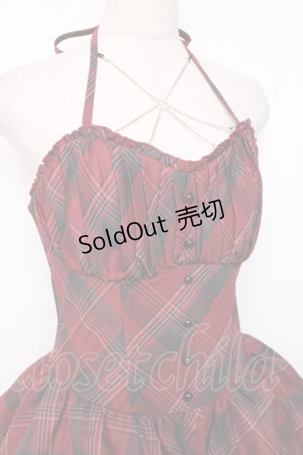 画像3: To Alice / BlackShamrock/パンクロックティアードジャンパースカート  赤 Y-25-12-11-064-LO-OP-SZ-ZY (3)