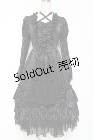 画像: ATELIER PIERROT / ロイヤルリボンドレス  黒 Y-25-12-11-065-EL-OP-SZ-ZY