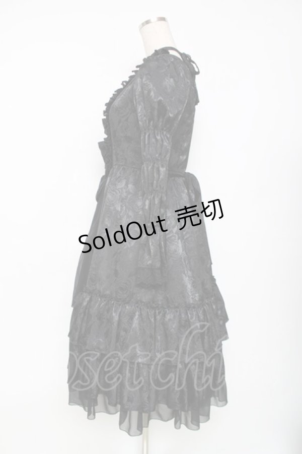 画像2: ATELIER PIERROT / ロイヤルリボンドレス  黒 Y-25-12-11-065-EL-OP-SZ-ZY (2)