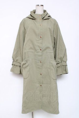 画像: axes femme / バックプリーツロングモッズ M グリーン Y-25-12-11-069-AX-CO-SZ-ZY