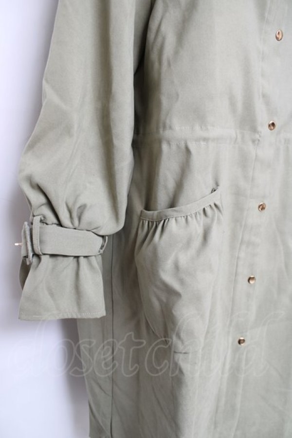 画像3: axes femme / バックプリーツロングモッズ M グリーン Y-25-12-11-069-AX-CO-SZ-ZY (3)