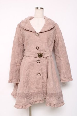 画像: axes femme / ベルト付きワンピコート  ピンク Y-25-12-11-071-AX-CO-SZ-ZY