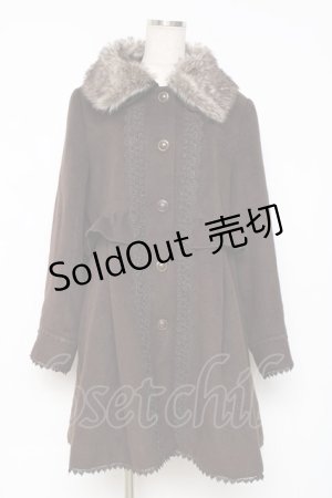 画像: axes femme / ファー襟コート  ブラウン Y-25-12-11-072-AX-CO-SZ-ZY