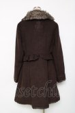 画像2: axes femme / ファー襟コート  ブラウン Y-25-12-11-072-AX-CO-SZ-ZY (2)