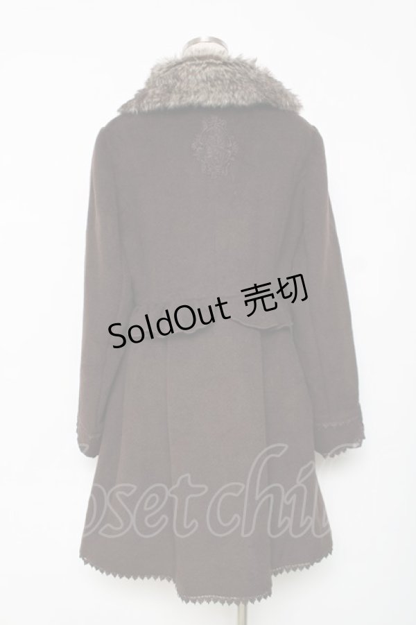 画像2: axes femme / ファー襟コート  ブラウン Y-25-12-11-072-AX-CO-SZ-ZY (2)