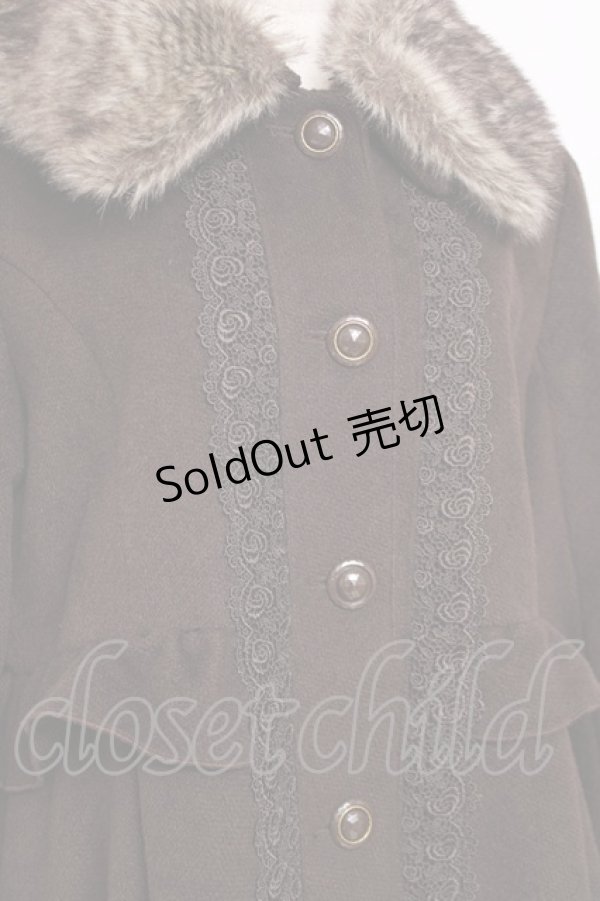 画像3: axes femme / ファー襟コート  ブラウン Y-25-12-11-072-AX-CO-SZ-ZY (3)