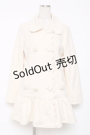 画像: Lizmelo / スカラップリボンコート  生成り Y-25-12-11-075-LO-CO-SZ-ZY