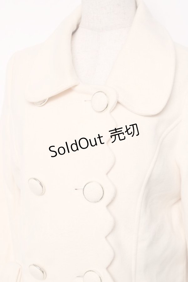 画像3: Lizmelo / スカラップリボンコート  生成り Y-25-12-11-075-LO-CO-SZ-ZY (3)