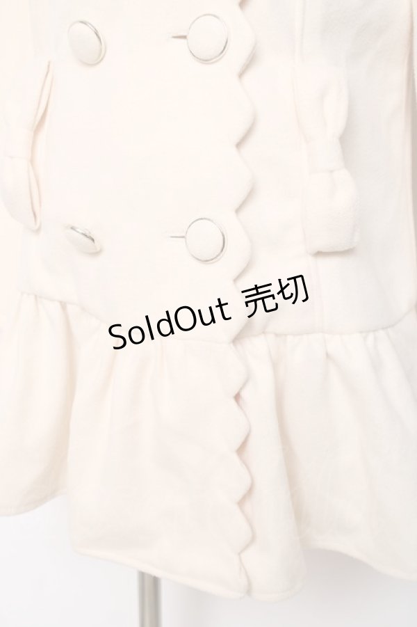 画像4: Lizmelo / スカラップリボンコート  生成り Y-25-12-11-075-LO-CO-SZ-ZY (4)