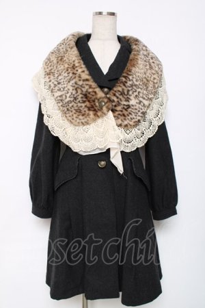 画像: axes femme / ファーストール付きワンピコート M 黒 Y-25-12-11-078-AX-CO-SZ-ZY