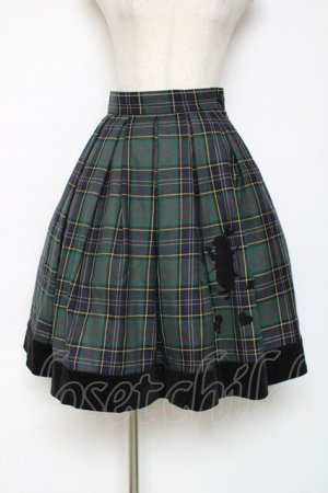 画像: Innocent World / うさぎとトトランプのスカート  グリーン Y-25-12-11-080-IW-SK-SZ-ZY