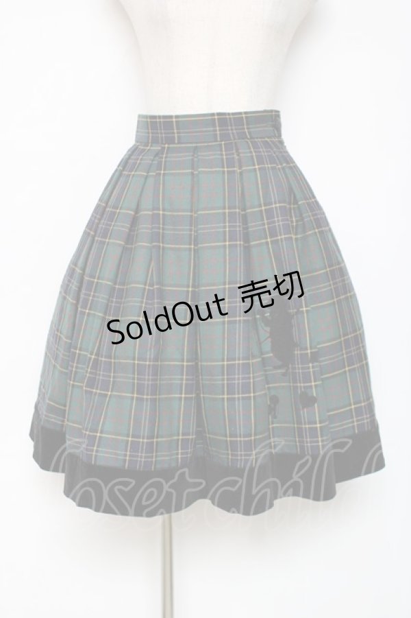 画像1: Innocent World / うさぎとトトランプのスカート  グリーン Y-25-12-11-080-IW-SK-SZ-ZY (1)