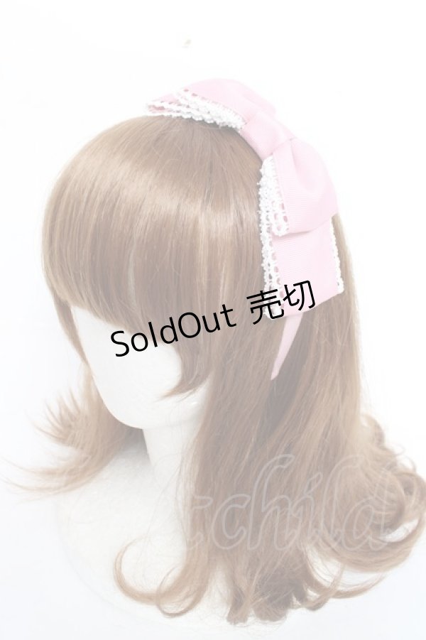 画像1: Chalmiere / グログランリボンカチューシャ  ピンク Y-25-12-11-009-LO-AC-SZ-ZY (1)