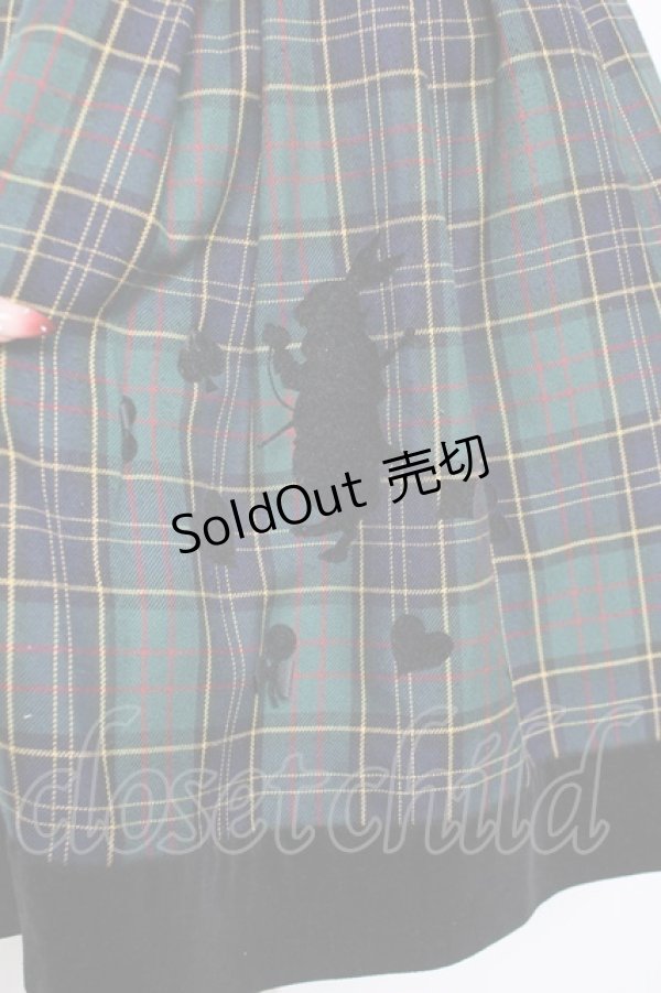 画像3: Innocent World / うさぎとトトランプのスカート  グリーン Y-25-12-11-080-IW-SK-SZ-ZY (3)