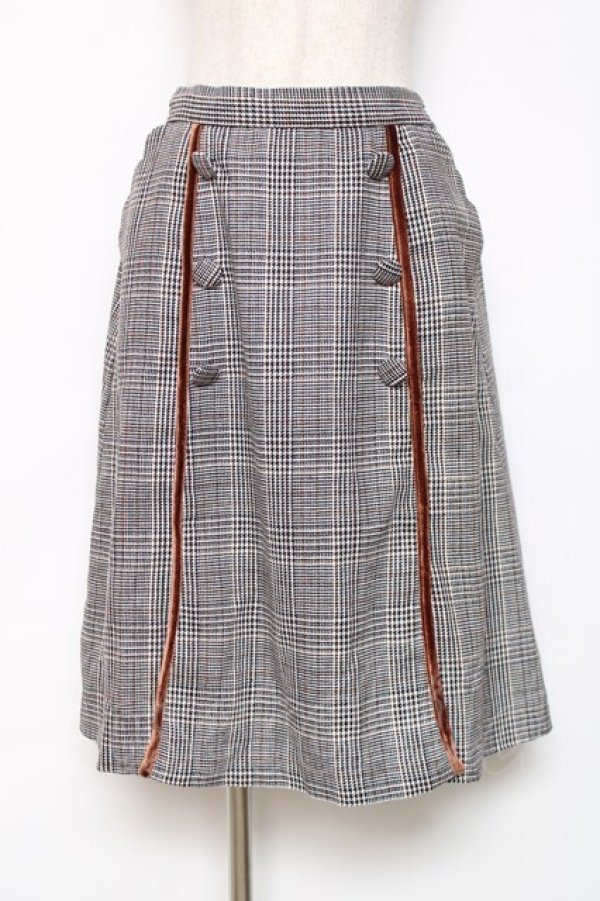 画像1: LIZ LISA / チェックスカート  グレー Y-25-12-11-081-LO-SK-SZ-ZY (1)