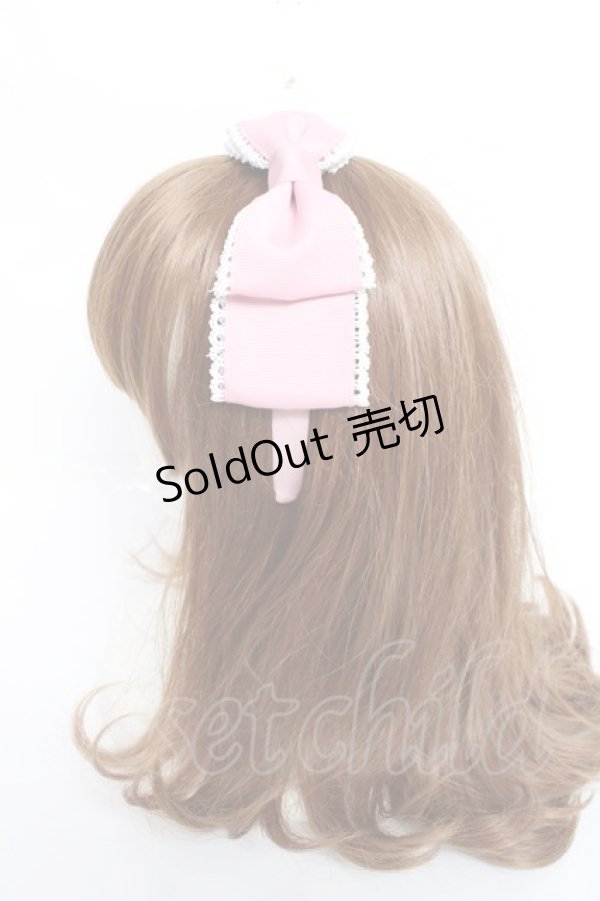 画像2: Chalmiere / グログランリボンカチューシャ  ピンク Y-25-12-11-009-LO-AC-SZ-ZY (2)