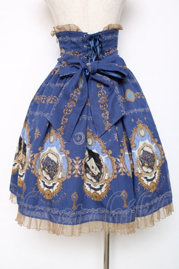 画像3: ALICE and the PIRATES / Mistical brilliance Jewelry〜秘められた宝石の行方〜柄コルセットスカート  ブルー Y-25-12-11-083-PA-SK-SZ-ZY (3)