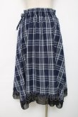 画像2: axes femme / マドラスチェック裾切替スカート M 紺 Y-25-12-11-087-AX-SK-SZ-ZY (2)