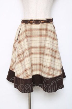 画像: axes femme / チェックスカート  ベージュ Y-25-12-11-090-AX-SK-SZ-ZY