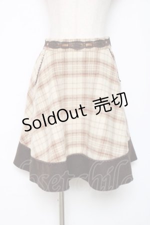 画像: axes femme / チェックスカート  ベージュ Y-25-12-11-090-AX-SK-SZ-ZY