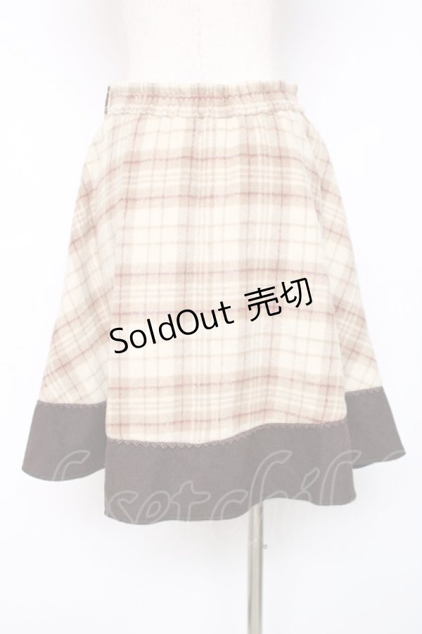 画像2: axes femme / チェックスカート  ベージュ Y-25-12-11-090-AX-SK-SZ-ZY (2)