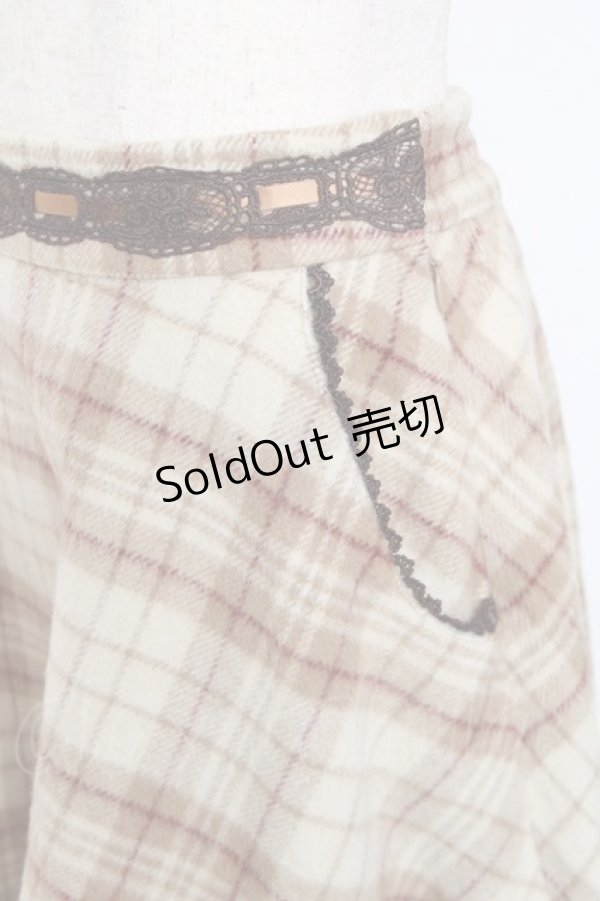 画像3: axes femme / チェックスカート  ベージュ Y-25-12-11-090-AX-SK-SZ-ZY (3)