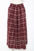 画像1: axes femme / チェック柄ガウチョパンツ M ワイン Y-25-12-11-091-AX-PA-SZ-ZY (1)