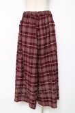 画像2: axes femme / チェック柄ガウチョパンツ M ワイン Y-25-12-11-091-AX-PA-SZ-ZY (2)