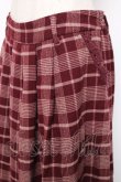 画像3: axes femme / チェック柄ガウチョパンツ M ワイン Y-25-12-11-091-AX-PA-SZ-ZY (3)