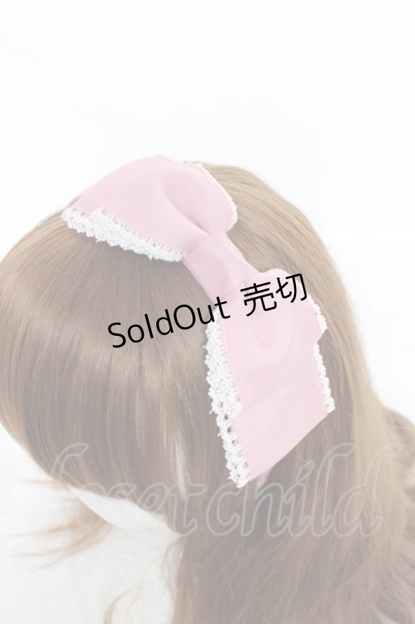 画像5: Chalmiere / グログランリボンカチューシャ  ピンク Y-25-12-11-009-LO-AC-SZ-ZY (5)