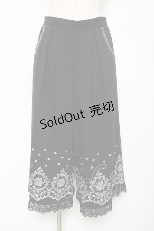 画像1: axes femme / ガウチョパンツ M 黒 Y-25-12-11-094-AX-PA-SZ-ZS (1)