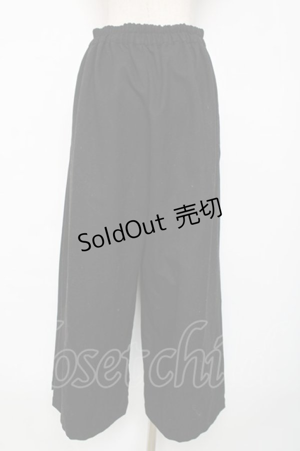 画像2: axes femme / サイドスカーフ切替パンツ F 黒 Y-25-12-11-095-AX-PA-SZ-ZY (2)