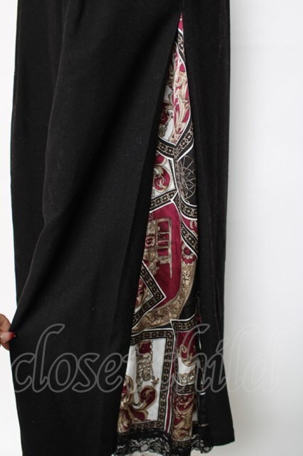 画像3: axes femme / サイドスカーフ切替パンツ F 黒 Y-25-12-11-095-AX-PA-SZ-ZY (3)