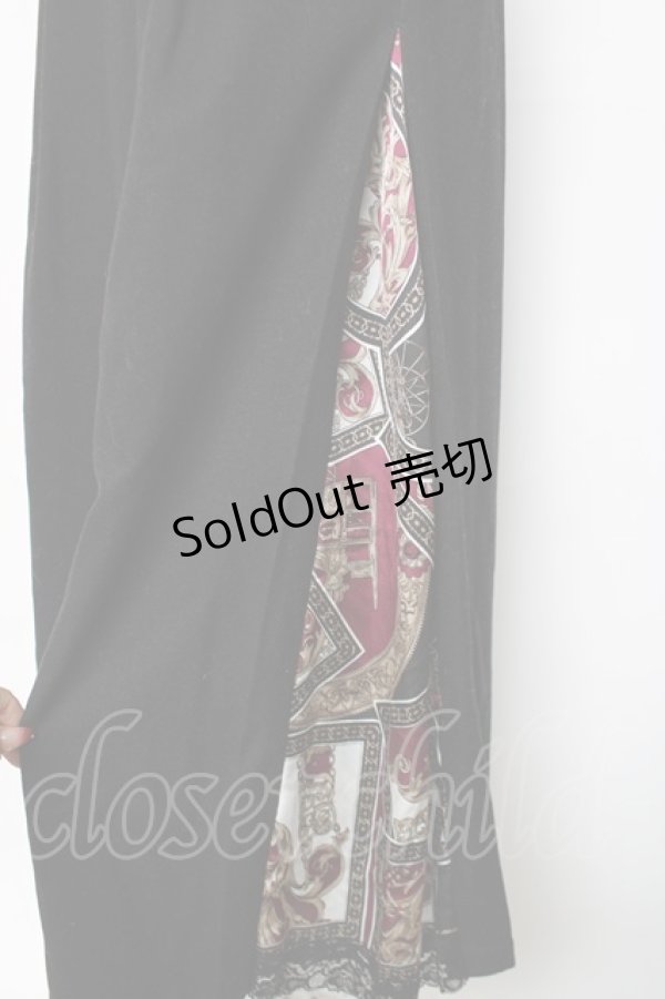 画像3: axes femme / サイドスカーフ切替パンツ F 黒 Y-25-12-11-095-AX-PA-SZ-ZY (3)