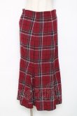 画像1: axes femme / チェック柄マーメイドスカート  赤 Y-25-12-11-096-AX-SK-SZ-ZY (1)
