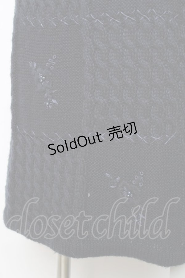 画像3: axes femme / ニットスカート  紺 Y-25-12-11-097-AX-SK-AS-ZS (3)