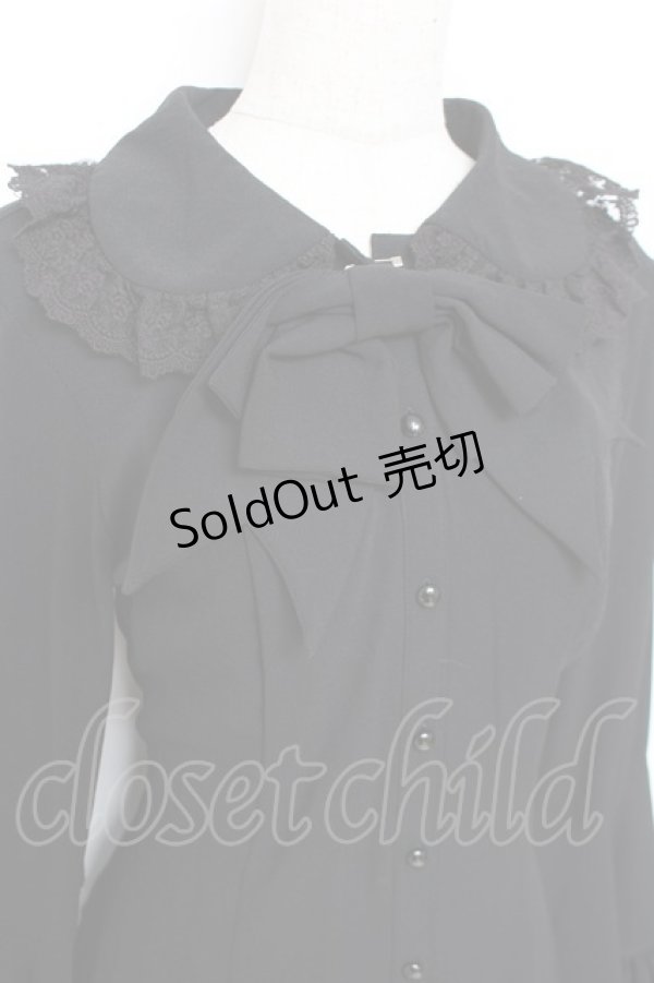 画像4: ATELIER PIERROT / 丸襟姫袖ブラウス  黒 Y-25-12-11-010-EL-BL-SZ-ZY (4)