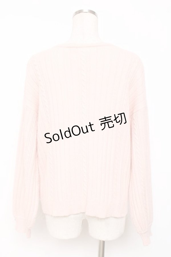 画像2: axes femme / ガーデニング刺繍カーディガン  ピンク Y-25-12-11-012-AX-TO-SZ-ZY (2)